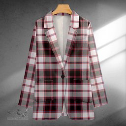 ScotsTee Shop MacPherson of Pitmain Ancient Clan Crest Casual Tartan Flat Lapel Collar Blazer Tartan Blazer Cotton