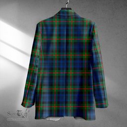 ScotsTee Shop Murray Modern Clan Crest Casual Tartan Flat Lapel Collar Blazer Tartan Blazer Cotton