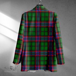 ScotsTee Shop McGeachie Clan Crest Casual Tartan Flat Lapel Collar Blazer Tartan Blazer Cotton
