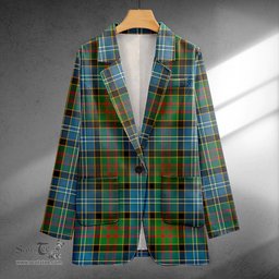 ScotsTee Shop Paisley Drennan (Drennan Drennan) Ancient Clan Crest Casual Tartan Flat Lapel Collar Blazer Tartan Blazer Cotton