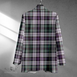 ScotsTee Shop MacNeil of Barra (MacNeil/MacNeill) Paton Dress Weathered Clan Crest Casual Tartan Flat Lapel Collar Blazer Tartan Blazer Cotton