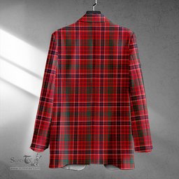 ScotsTee Shop MacRae Modern Clan Crest Casual Tartan Flat Lapel Collar Blazer Tartan Blazer Cotton