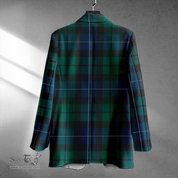 ScotsTee Shop MacKirdy Modern Clan Crest Casual Tartan Flat Lapel Collar Blazer Tartan Blazer Cotton