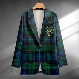 ScotsTee Shop MacKirdy Modern Clan Crest Casual Tartan Flat Lapel Collar Blazer Tartan Blazer Cotton