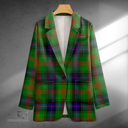 ScotsTee Shop Park Modern Clan Crest Casual Tartan Flat Lapel Collar Blazer Tartan Blazer Cotton