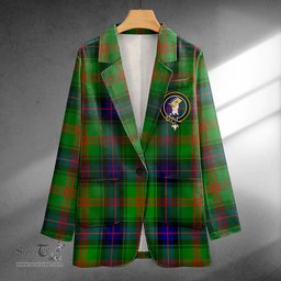 ScotsTee Shop Park Modern Clan Crest Casual Tartan Flat Lapel Collar Blazer Tartan Blazer Cotton