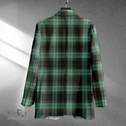 ScotsTee Shop MacIver Ancient Clan Crest Casual Tartan Flat Lapel Collar Blazer Tartan Blazer Cotton