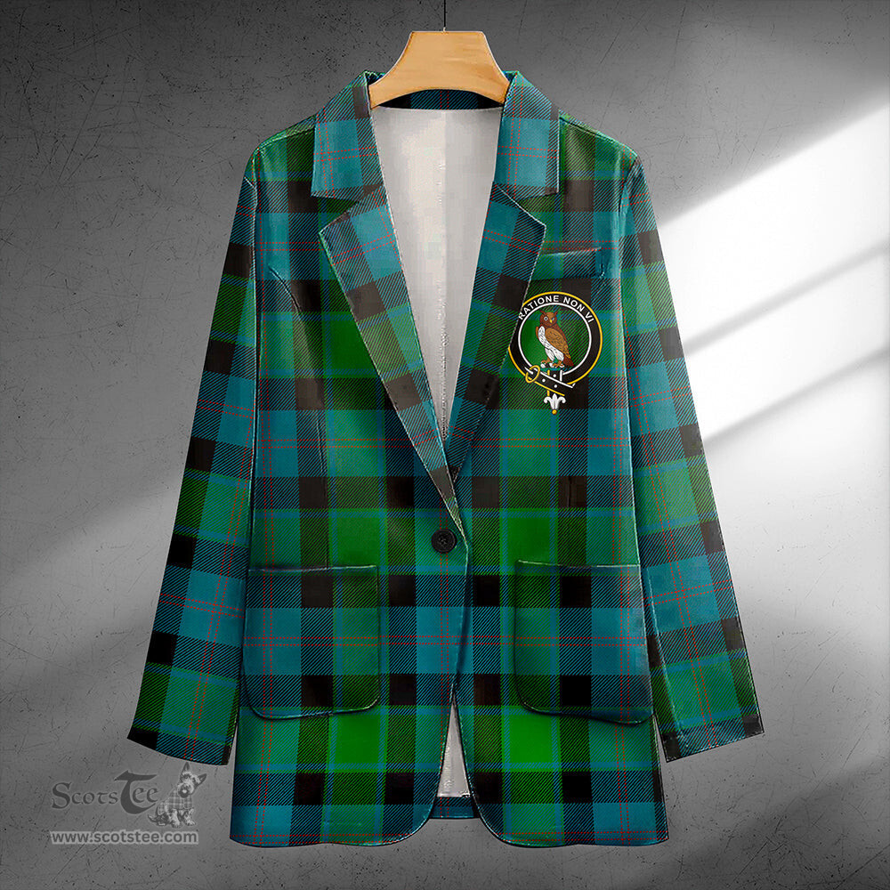 ScotsTee Shop MacTaggart Ancient Clan Crest Casual Tartan Flat Lapel Collar Blazer Tartan Blazer Cotton
