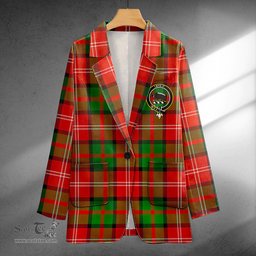 ScotsTee Shop Nisbet (Nisbit) Ancient Clan Crest Casual Tartan Flat Lapel Collar Blazer Tartan Blazer Cotton