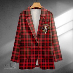 ScotsTee Shop Murray of Ochtertyre Weathered Clan Crest Casual Tartan Flat Lapel Collar Blazer Tartan Blazer Cotton