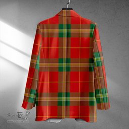 ScotsTee Shop Maver Modern Clan Crest Casual Tartan Flat Lapel Collar Blazer Tartan Blazer Cotton