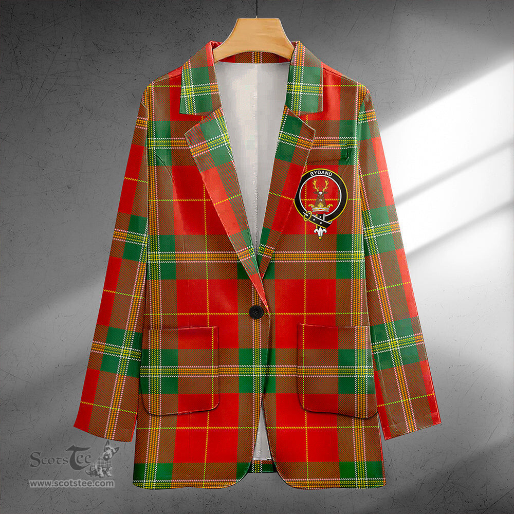ScotsTee Shop Maver Modern Clan Crest Casual Tartan Flat Lapel Collar Blazer Tartan Blazer Cotton
