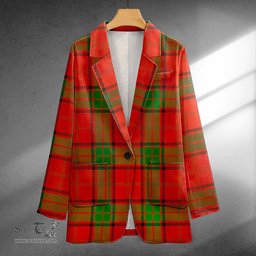 ScotsTee Shop Maxwell Ancient Clan Crest Casual Tartan Flat Lapel Collar Blazer Tartan Blazer Cotton