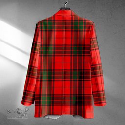 ScotsTee Shop Maxtone Clan Crest Casual Tartan Flat Lapel Collar Blazer Tartan Blazer Cotton