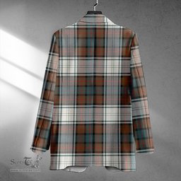 ScotsTee Shop Murray of Atholl Dress (Murray Dress) Weathered Clan Crest Casual Tartan Flat Lapel Collar Blazer Tartan Blazer Cotton