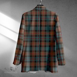 ScotsTee Shop Murray of Atholl variation (Murray of Atholl; variation) Weathered Clan Crest Casual Tartan Flat Lapel Collar Blazer Tartan Blazer Cotton