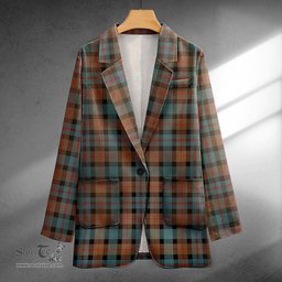 ScotsTee Shop Murray of Atholl variation (Murray of Atholl; variation) Weathered Clan Crest Casual Tartan Flat Lapel Collar Blazer Tartan Blazer Cotton