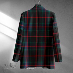 ScotsTee Shop Nairn Modern Clan Crest Casual Tartan Flat Lapel Collar Blazer Tartan Blazer Cotton