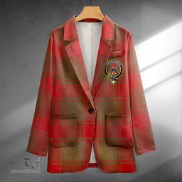 ScotsTee Shop Middleton Ancient Clan Crest Casual Tartan Flat Lapel Collar Blazer Tartan Blazer Cotton