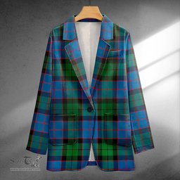 ScotsTee Shop MacWilliam (Williamson) Modern Clan Crest Casual Tartan Flat Lapel Collar Blazer Tartan Blazer Cotton
