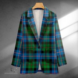ScotsTee Shop MacNeil of Barra Old (MacNeill Old) Ancient Clan Crest Casual Tartan Flat Lapel Collar Blazer Tartan Blazer Cotton