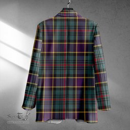 ScotsTee Shop Ogilvie of Inverarity (Wilson) Weathered Clan Crest Casual Tartan Flat Lapel Collar Blazer Tartan Blazer Cotton