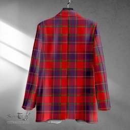 ScotsTee Shop Mair Modern Clan Crest Casual Tartan Flat Lapel Collar Blazer Tartan Blazer Cotton