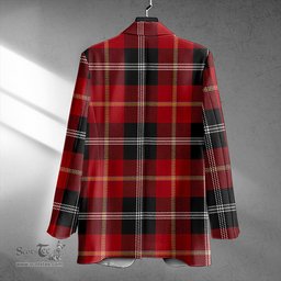 ScotsTee Shop Marjoribanks Modern Clan Crest Casual Tartan Flat Lapel Collar Blazer Tartan Blazer Cotton