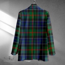 ScotsTee Shop Paterson Modern Clan Crest Casual Tartan Flat Lapel Collar Blazer Tartan Blazer Cotton