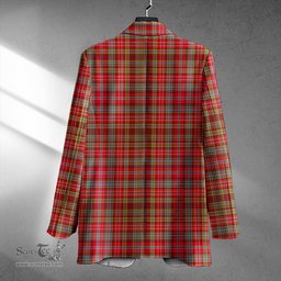 ScotsTee Shop Ogilvie of Airlie Modern Clan Crest Casual Tartan Flat Lapel Collar Blazer Tartan Blazer Cotton