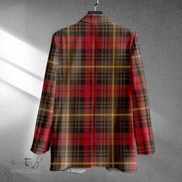 ScotsTee Shop Martin Weathered Clan Crest Casual Tartan Flat Lapel Collar Blazer Tartan Blazer Cotton