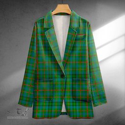 ScotsTee Shop Moncrieffe of Atholl Ancient Clan Crest Casual Tartan Flat Lapel Collar Blazer Tartan Blazer Cotton