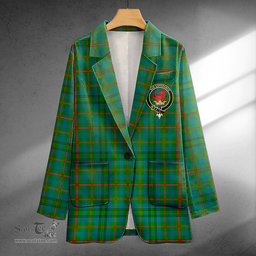 ScotsTee Shop Moncrieffe of Atholl Ancient Clan Crest Casual Tartan Flat Lapel Collar Blazer Tartan Blazer Cotton