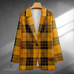 ScotsTee Shop MacLeod of Lewis Weathered Clan Crest Casual Tartan Flat Lapel Collar Blazer Tartan Blazer Cotton