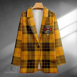 ScotsTee Shop MacLeod of Lewis Weathered Clan Crest Casual Tartan Flat Lapel Collar Blazer Tartan Blazer Cotton