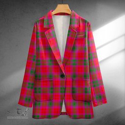 ScotsTee Shop MacNab Modern Clan Crest Casual Tartan Flat Lapel Collar Blazer Tartan Blazer Cotton