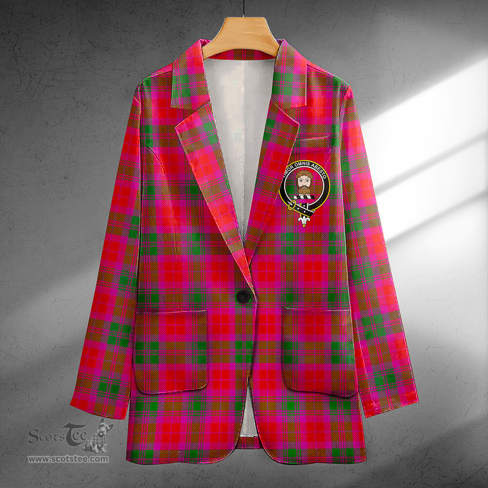 ScotsTee Shop MacNab Modern Clan Crest Casual Tartan Flat Lapel Collar Blazer Tartan Blazer Cotton