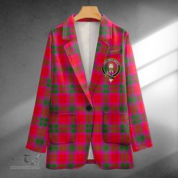 ScotsTee Shop MacNab Modern Clan Crest Casual Tartan Flat Lapel Collar Blazer Tartan Blazer Cotton