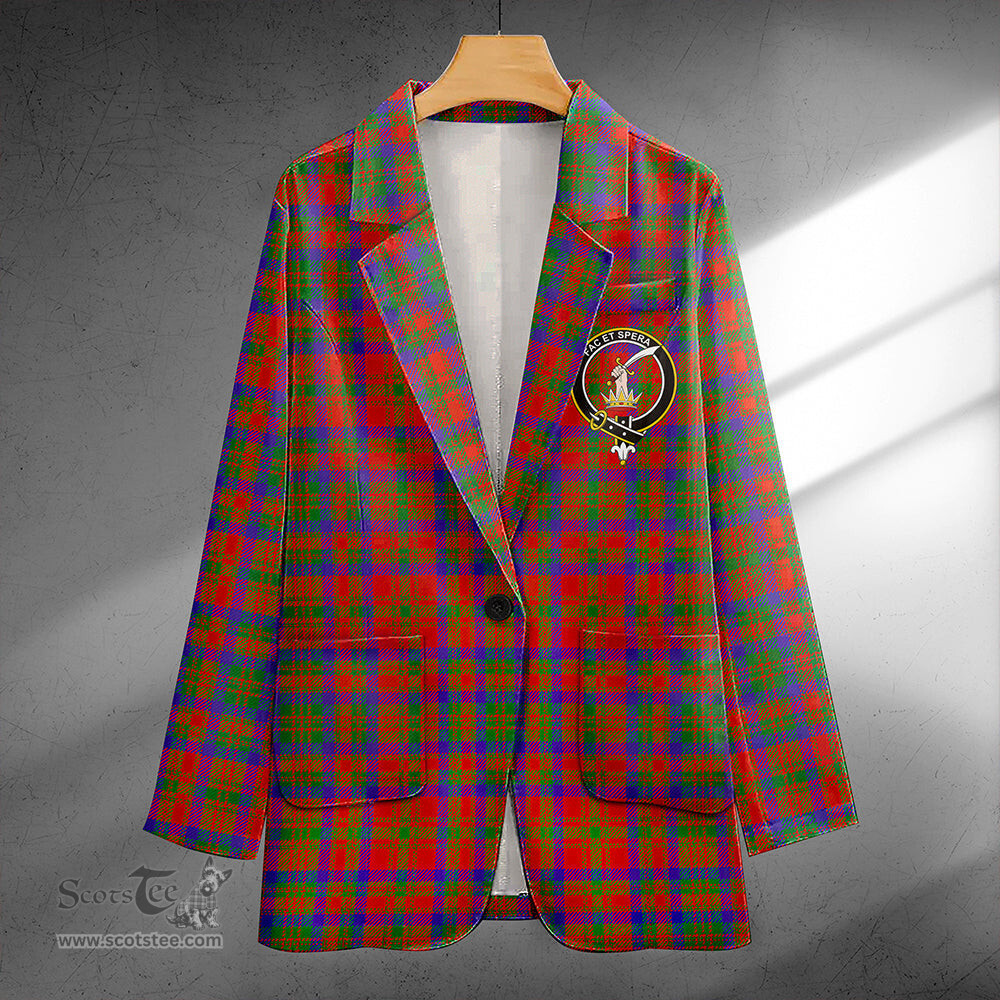 ScotsTee Shop Matheson Ancient Clan Crest Casual Tartan Flat Lapel Collar Blazer Tartan Blazer Cotton