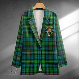 ScotsTee Shop MacKenzie Ancient Clan Crest Casual Tartan Flat Lapel Collar Blazer Tartan Blazer Cotton