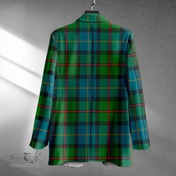 ScotsTee Shop MacLeod of Assynt Ancient Clan Crest Casual Tartan Flat Lapel Collar Blazer Tartan Blazer Cotton