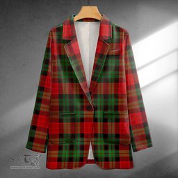 ScotsTee Shop Murdoch Modern Clan Crest Casual Tartan Flat Lapel Collar Blazer Tartan Blazer Cotton