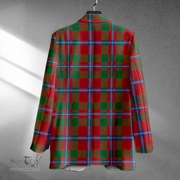ScotsTee Shop Murray of Abercairney Portrait (Murray of Abercairney; Portrait) Modern Clan Crest Casual Tartan Flat Lapel Collar Blazer Tartan Blazer Cotton