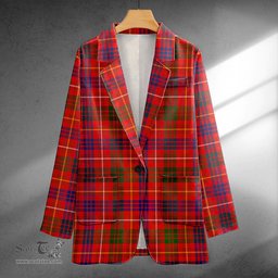 ScotsTee Shop MacRae of Inverinate Modern Clan Crest Casual Tartan Flat Lapel Collar Blazer Tartan Blazer Cotton