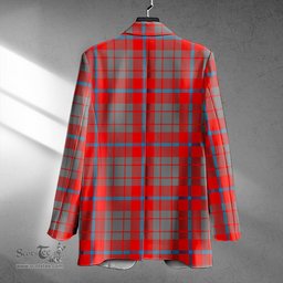 ScotsTee Shop Moubray Clan Crest Casual Tartan Flat Lapel Collar Blazer Tartan Blazer Cotton