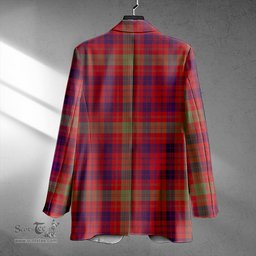 ScotsTee Shop MacTier Weathered Clan Crest Casual Tartan Flat Lapel Collar Blazer Tartan Blazer Cotton