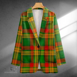 ScotsTee Shop MacMillan Ancient Clan Crest Casual Tartan Flat Lapel Collar Blazer Tartan Blazer Cotton