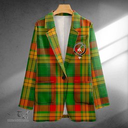 ScotsTee Shop MacMillan Ancient Clan Crest Casual Tartan Flat Lapel Collar Blazer Tartan Blazer Cotton