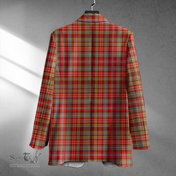 ScotsTee Shop Ogilvie of Airlie Ancient Clan Crest Casual Tartan Flat Lapel Collar Blazer Tartan Blazer Cotton