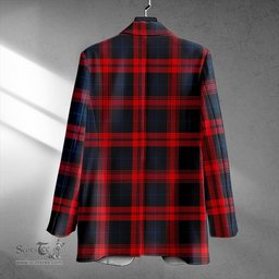 ScotsTee Shop MacLachlan Modern Clan Crest Casual Tartan Flat Lapel Collar Blazer Tartan Blazer Cotton